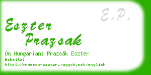 eszter prazsak business card